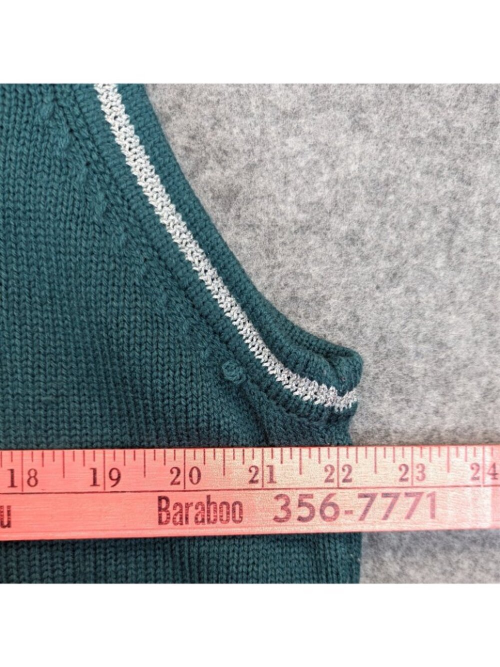 White Stag Womens XL Sweater Vest Vintage Green Snowman Christmas 16 18 Ugly - Picture 7 of 7